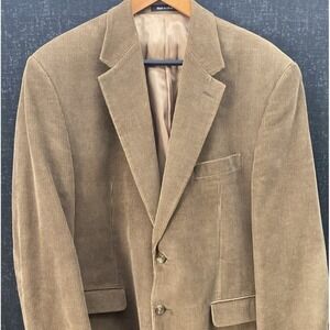 Lauren Ralph Lauren Blazer Jacket‎  44R Corduroy Beige  2 Button Sportcoat Tan